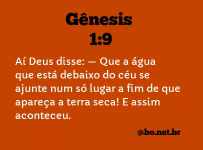 Gênesis 1:9 NTLH