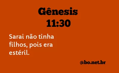 Gênesis 11:30 NTLH