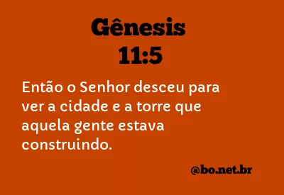 Gênesis 11:5 NTLH