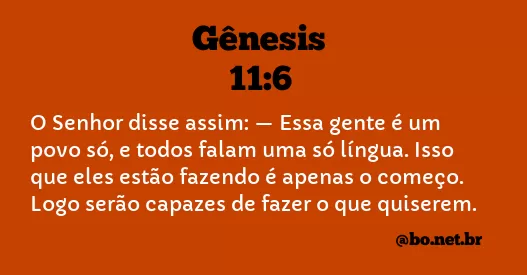 Gênesis 11:6 NTLH