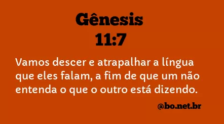 Gênesis 11:7 NTLH