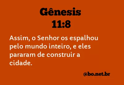 Gênesis 11:8 NTLH