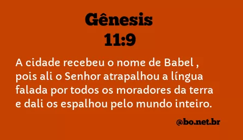Gênesis 11:9 NTLH