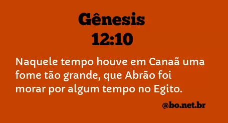 Gênesis 12:10 NTLH