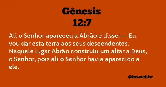 Gênesis 12:7 NTLH