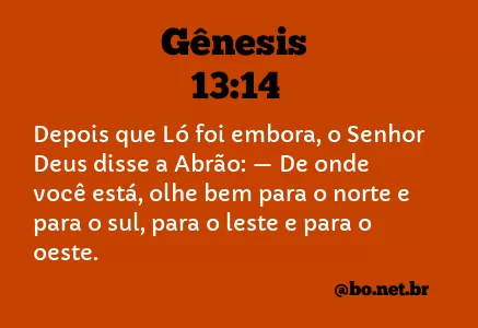 Gênesis 13:14 NTLH