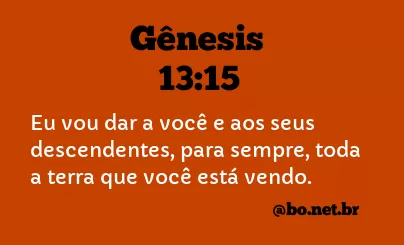Gênesis 13:15 NTLH