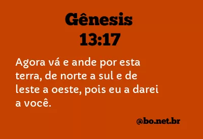 Gênesis 13:17 NTLH