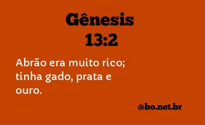 Gênesis 13:2 NTLH