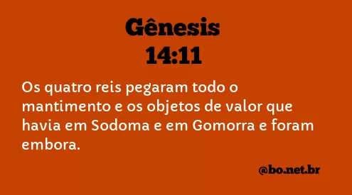 Gênesis 14:11 NTLH