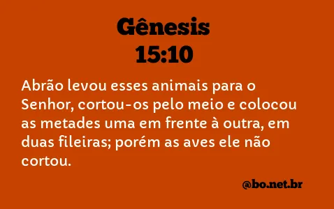 Gênesis 15:10 NTLH