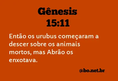 Gênesis 15:11 NTLH