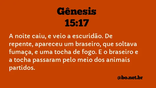 Gênesis 15:17 NTLH