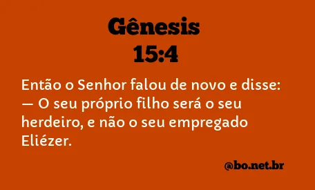 Gênesis 15:4 NTLH