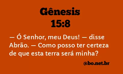 Gênesis 15:8 NTLH