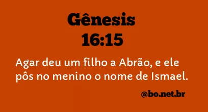 Gênesis 16:15 NTLH
