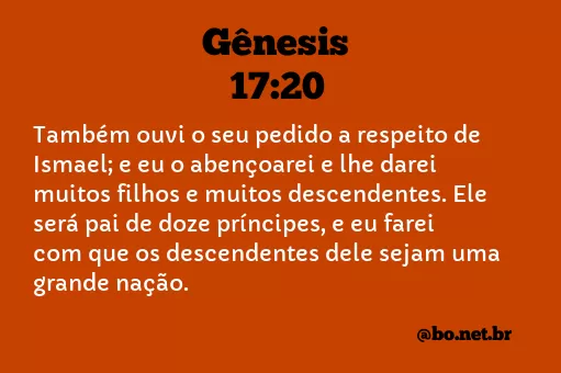 Gênesis 17:20 NTLH