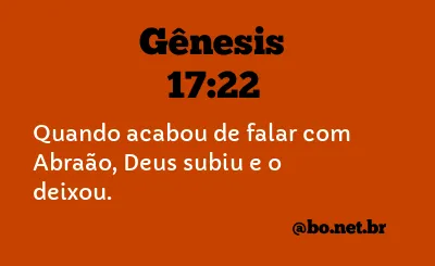 Gênesis 17:22 NTLH