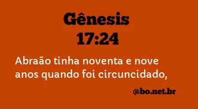 Gênesis 17:24 NTLH