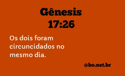Gênesis 17:26 NTLH
