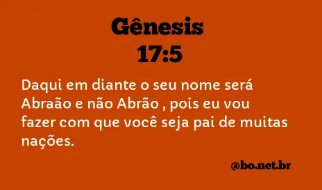 Gênesis 17:5 NTLH