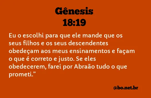 Gênesis 18:19 NTLH