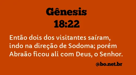 Gênesis 18:22 NTLH