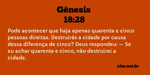 Gênesis 18:28 NTLH