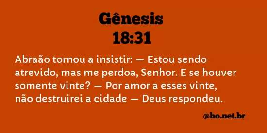 Gênesis 18:31 NTLH