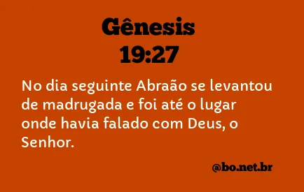 Gênesis 19:27 NTLH