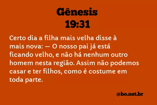 Gênesis 19:31 NTLH