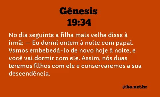 Gênesis 19:34 NTLH