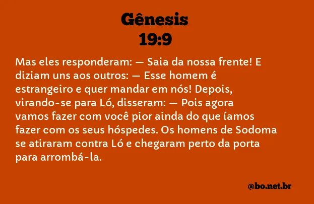 Gênesis 19:9 NTLH