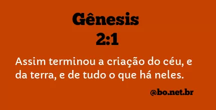 Gênesis 2:1 NTLH