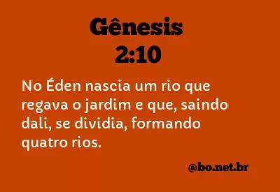 Gênesis 2:10 NTLH