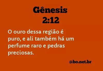 Gênesis 2:12 NTLH