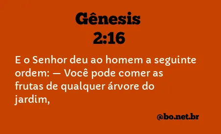 Gênesis 2:16 NTLH