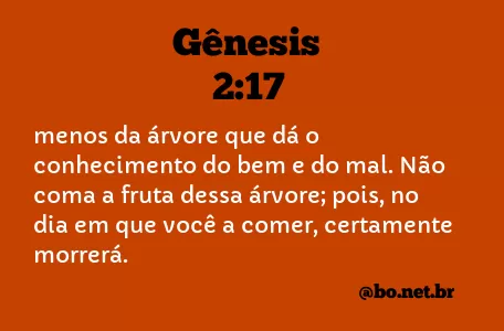 Gênesis 2:17 NTLH