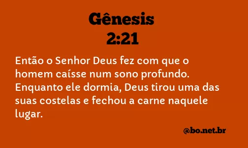 Gênesis 2:21 NTLH