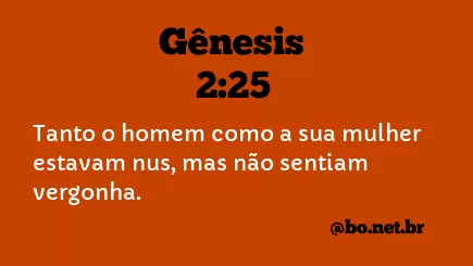 Gênesis 2:25 NTLH
