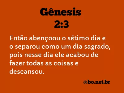 Gênesis 2:3 NTLH