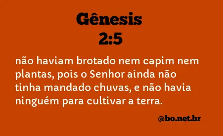 Gênesis 2:5 NTLH