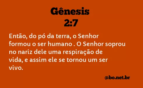 Gênesis 2:7 NTLH