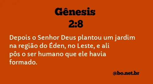 Gênesis 2:8 NTLH