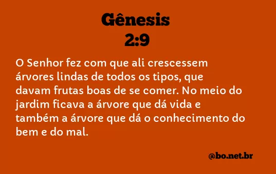 Gênesis 2:9 NTLH