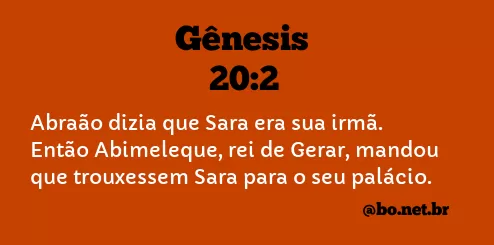 Gênesis 20:2 NTLH