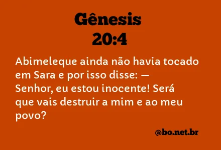 Gênesis 20:4 NTLH