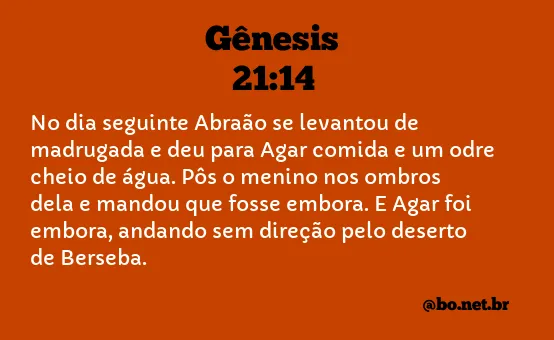 Gênesis 21:14 NTLH