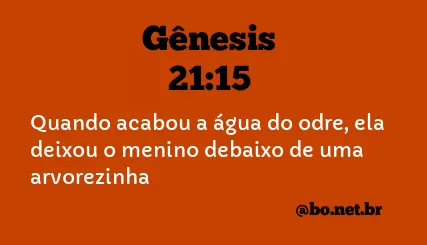 Gênesis 21:15 NTLH