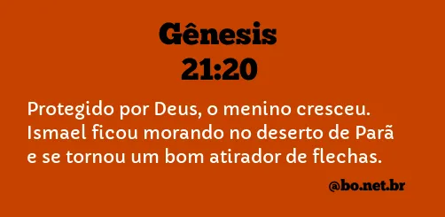 Gênesis 21:20 NTLH